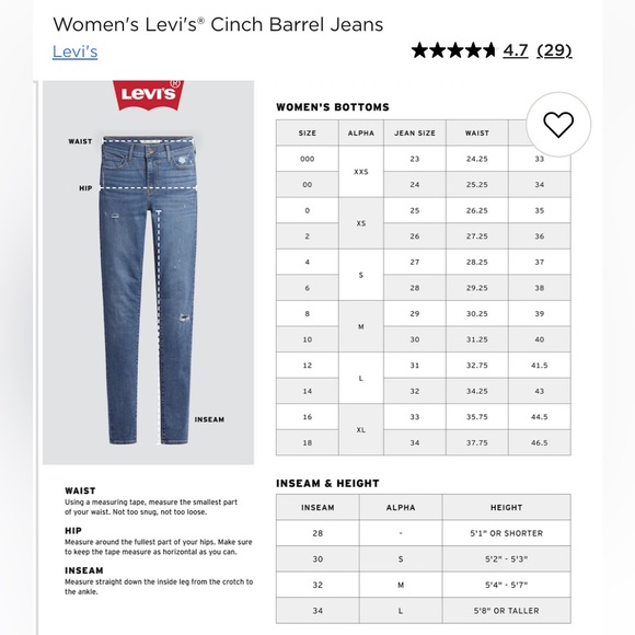 LEVIS Jeans Barrel Leg NWT Cinch Wide Leg High Waist In Let Love In Plus Size 32 - Picture 14 of 15